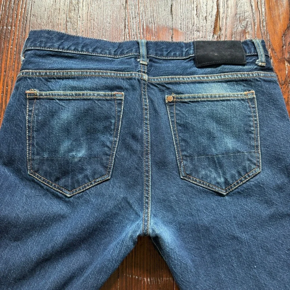 H&M Selvedge Jeans Mens 31x32‎ Blue &Denim Dark Wash Slim Tapered Turkey Preppy